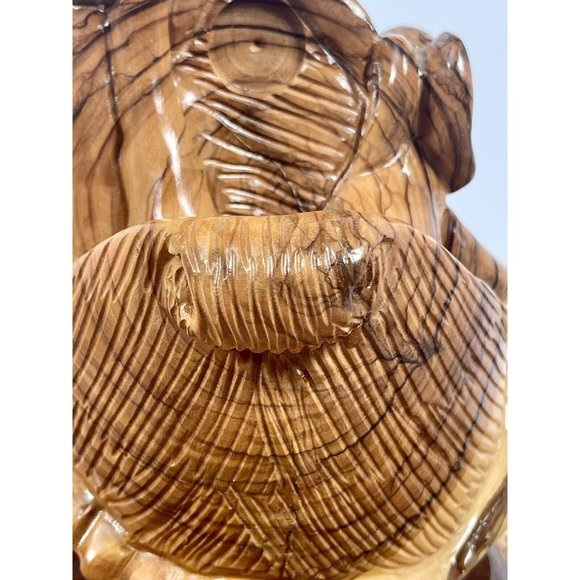 HUGE Intricately Hand Carved Olive Wood Noah's Ark on Wooden Base from Holy Land - Picture 10 of 15